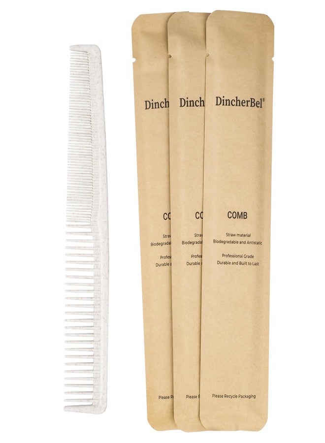 DincherBel Hair Combs Bulk, Disposable Wheat Straw Combs Individually Wrapped Combs for Hotel, Travel, Airbnb, Charity, Church, Homeless (Pack of 50) - Image 1